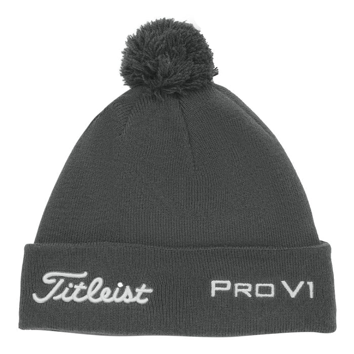 Titleist Tour Pom Pom Golf Beanie Charcoal/White - 24 Men