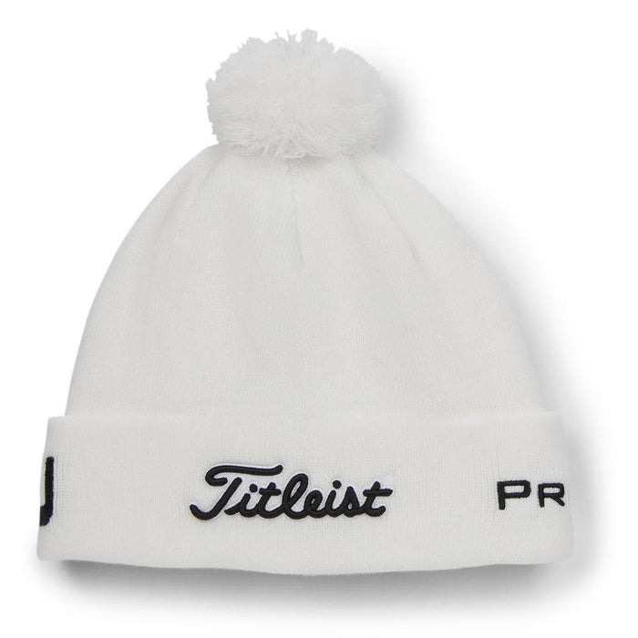 Titleist Tour Pom Pom Golf Beanie White/Black - 24 Men