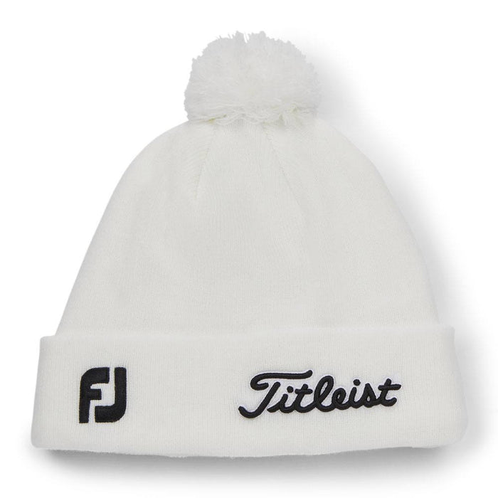 Titleist Tour Pom Pom Golf Beanie White/Black - 24 Men