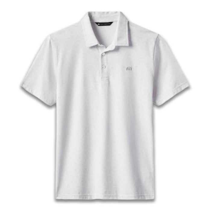 TravisMathew Free Passage Golf Polo White - SS26 Men