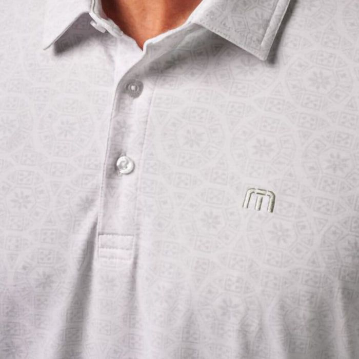 TravisMathew Free Passage Golf Polo White - SS26 Men
