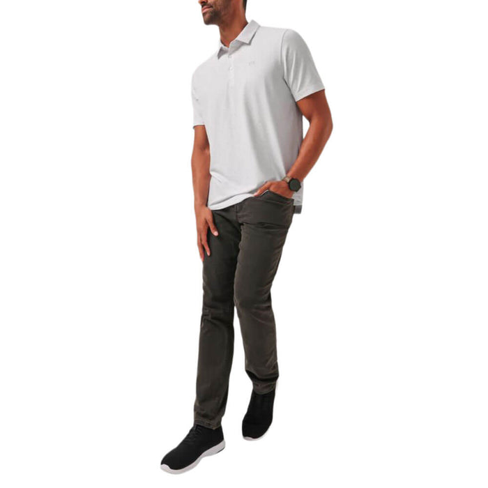 TravisMathew Free Passage Golf Polo White - SS26 Men