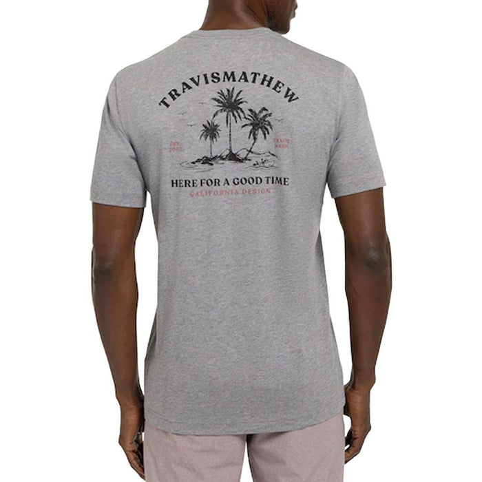 TravisMathew Sit and Go Golf T-Shirt Heather Gray - FW22 Men