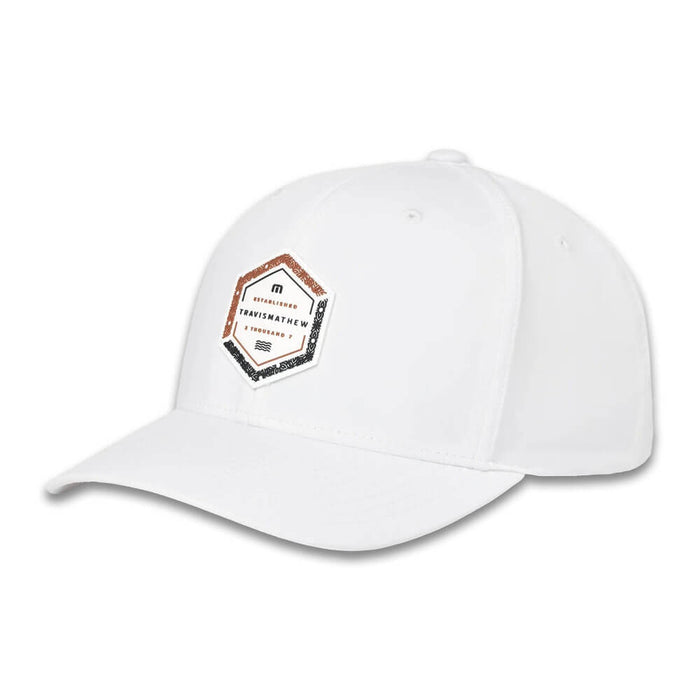 TravisMathew Word Of Mouth Golf Cap White - SS26 Men