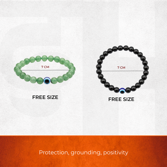 Ultimate Nazar Shield: Black Obsidian & Green Aventurine Healing Combo