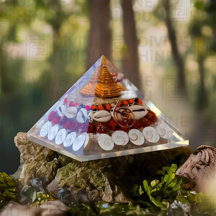 Victory & Wealth Combo: Shree Sampoorna Yantra for Wisdom & Lakshmi Pyramid - view 2