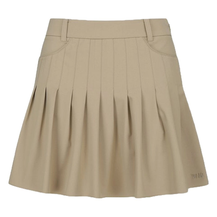 WAAC A-Line Gather Golf Skort Light Brown - FW24 Women