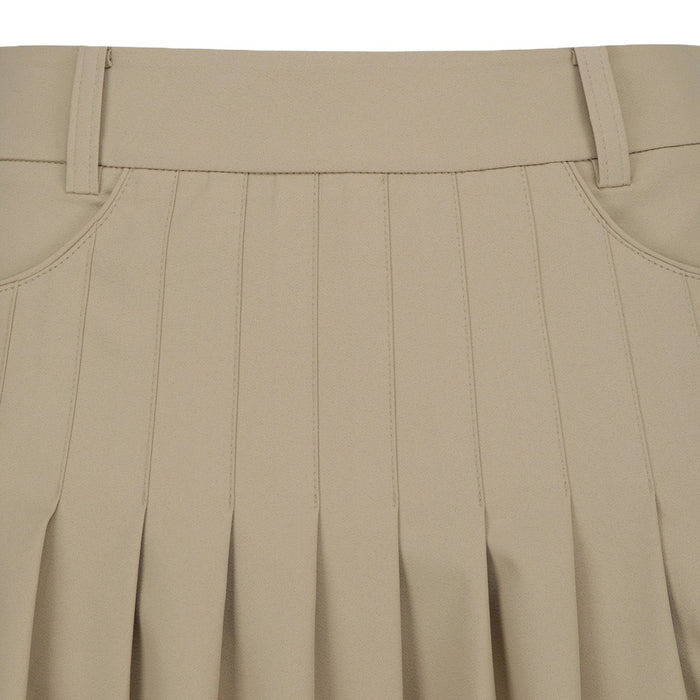 WAAC A-Line Gather Golf Skort Light Brown - FW24 Women