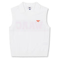 WAAC Athletic Deep V-Neck Knit Golf Vest White - 24 Women
