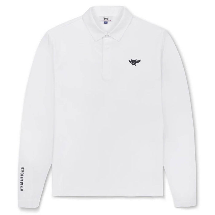 WAAC Cool Touch Longsleeve Golf Polo White - SP25 Men