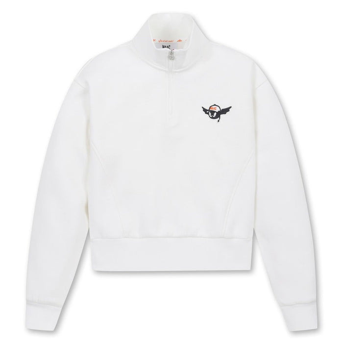 WAAC Half Zip-Up Golf Sweatshirt White - FW24 Women