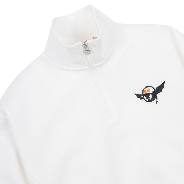 WAAC Half Zip-Up Golf Sweatshirt White - FW24 Women