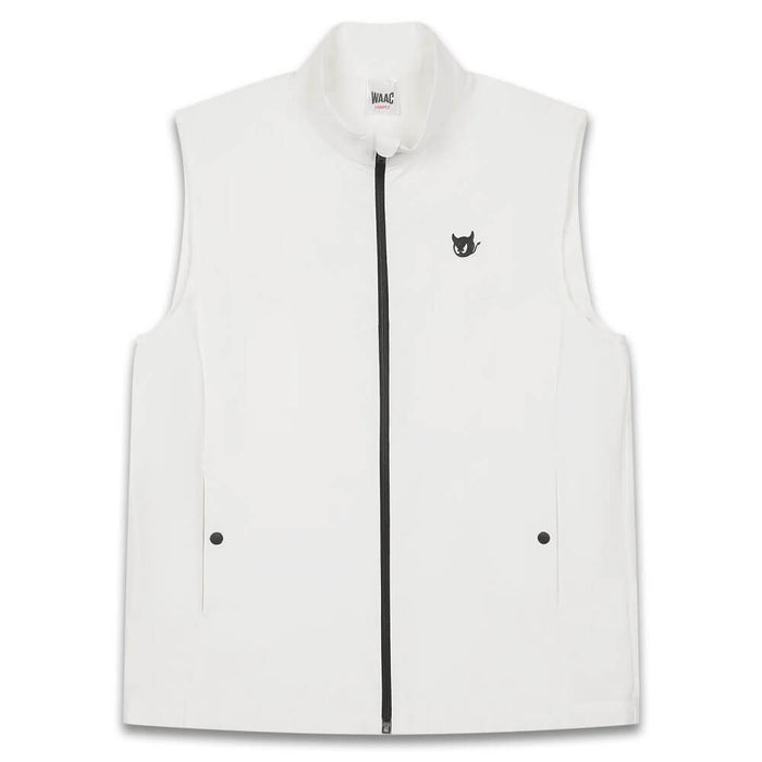 WAAC Logo Zip-Up Golf Vest White - SS26 Men