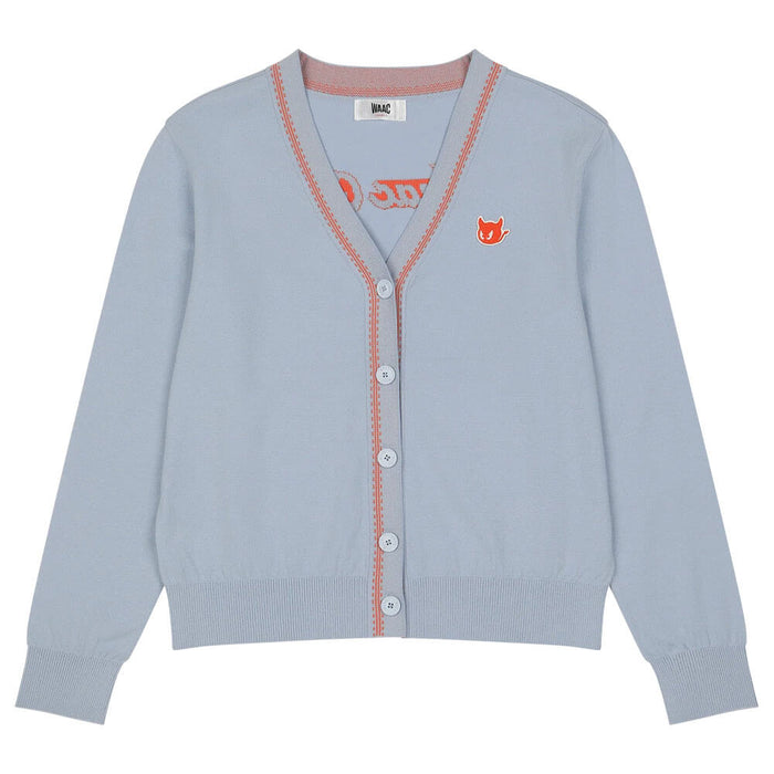 WAAC Pop Stitch Cardigan Golf Sweater Light Blue - SS26 Women