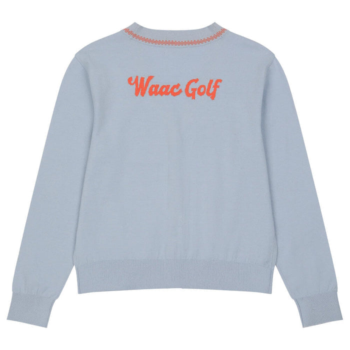 WAAC Pop Stitch Cardigan Golf Sweater Light Blue - SS26 Women