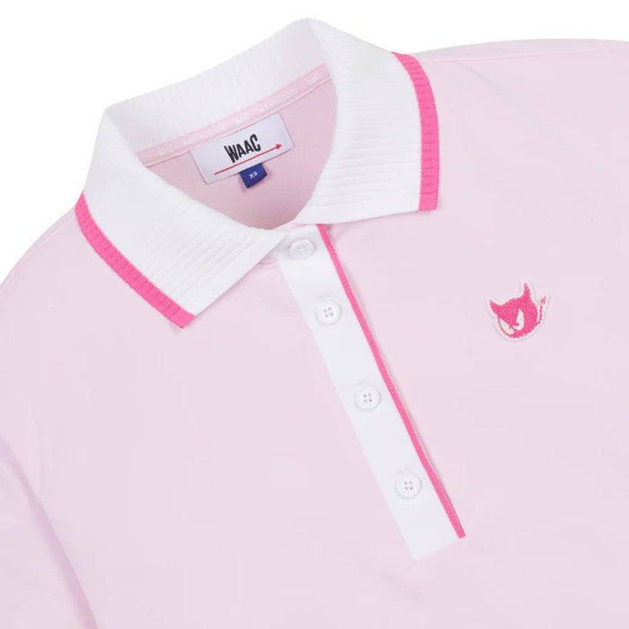 WAAC Rib Collar Golf Polo Light Pink - SP25 Women