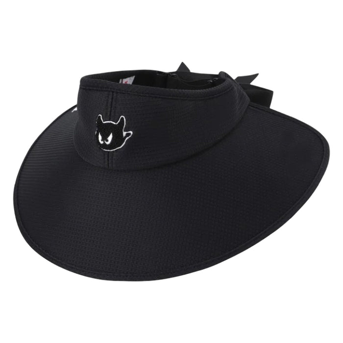 WAAC Ribbon Wide Golf Visor Black - SS26 Women