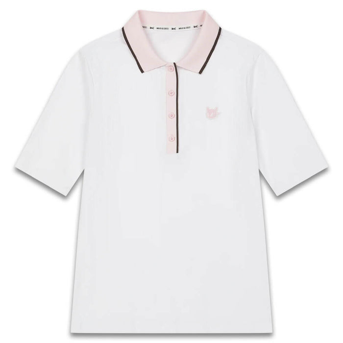 WAAC Slim Fit Rib Golf Polo White - SS26 Women
