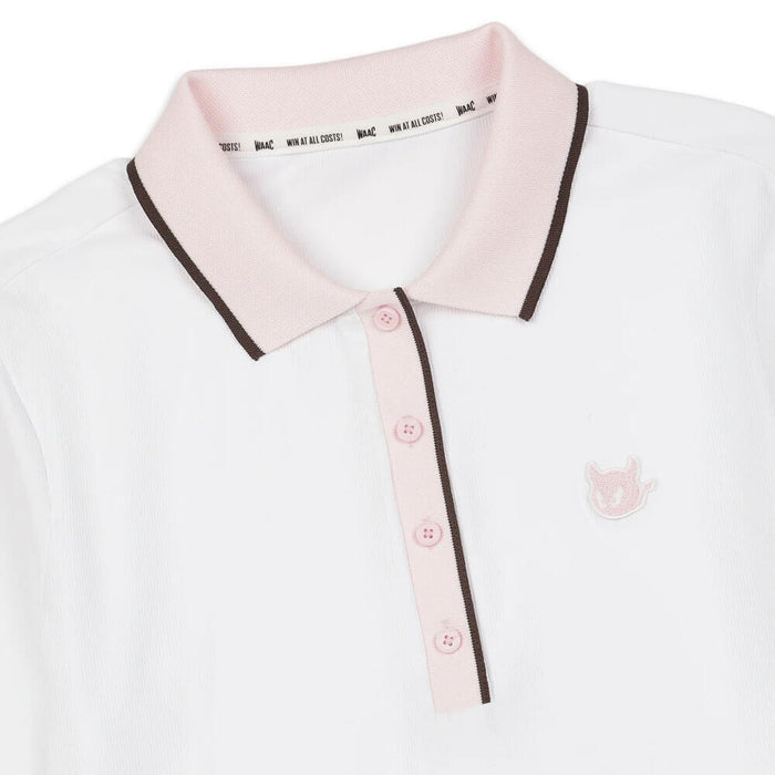 WAAC Slim Fit Rib Golf Polo White - SS26 Women