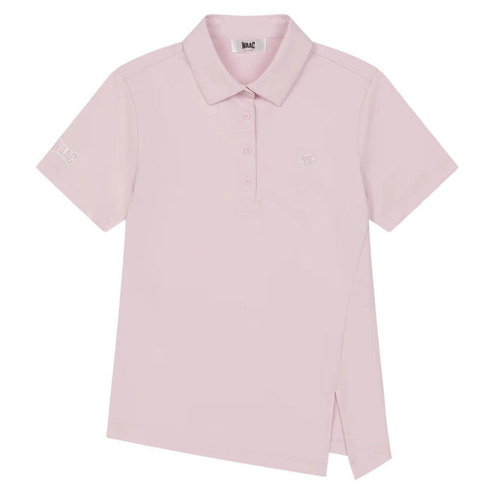 WAAC Slit Hem Golf Polo Light Pink - SS26 Women