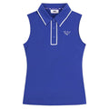 WAAC Tipping Sleeveless Pique Golf Polo Dark Blue - 24 Women